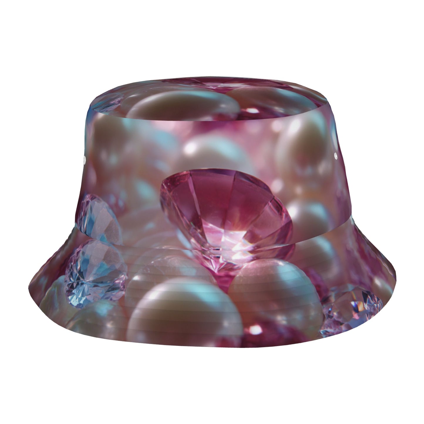 Dreamy Gemstone Pattern Bucket Hat β Unisex Foldable Sun Hat for Travel and Streetwear (Fits Head Size 56β58cm)