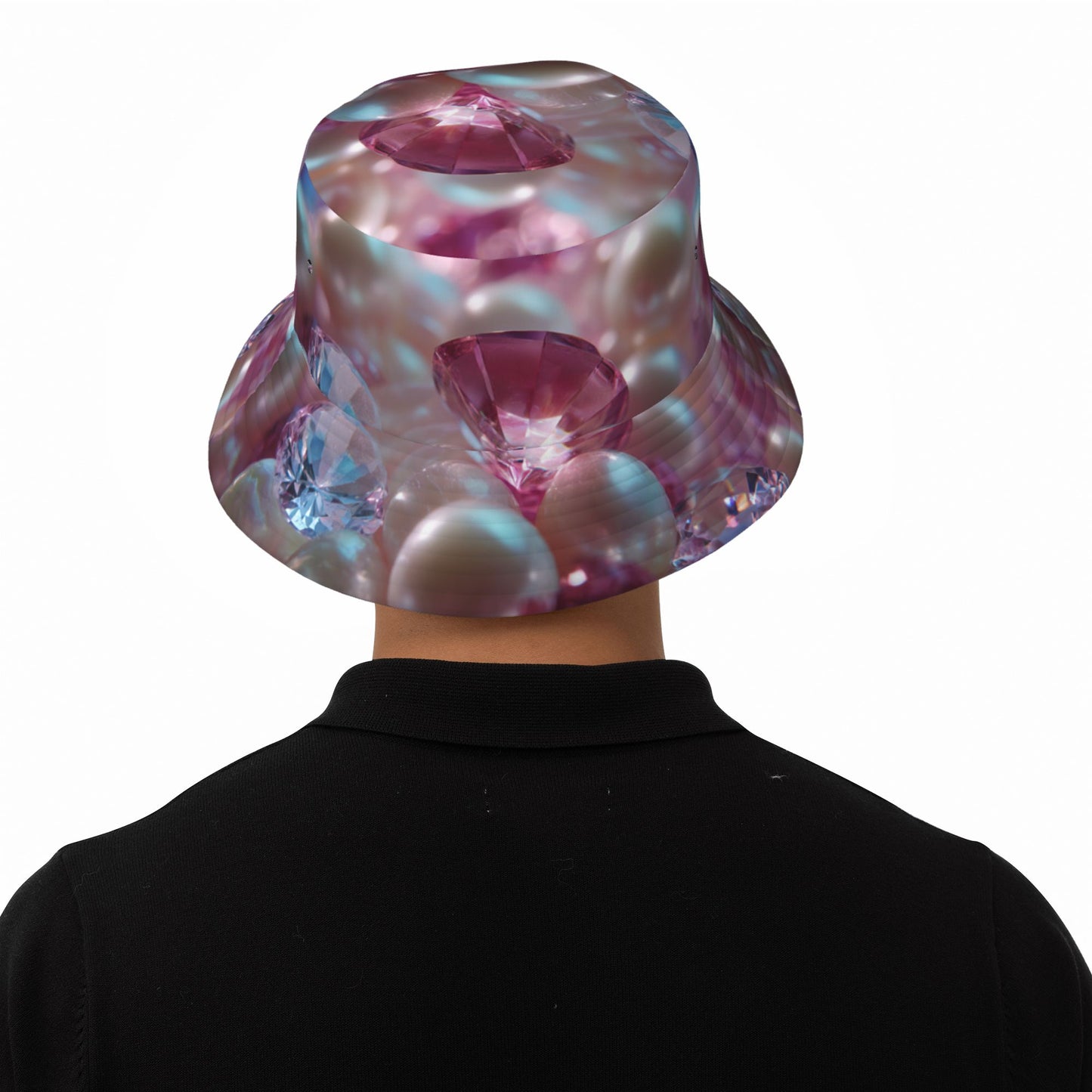 Dreamy Gemstone Pattern Bucket Hat β Unisex Foldable Sun Hat for Travel and Streetwear (Fits Head Size 56β58cm)