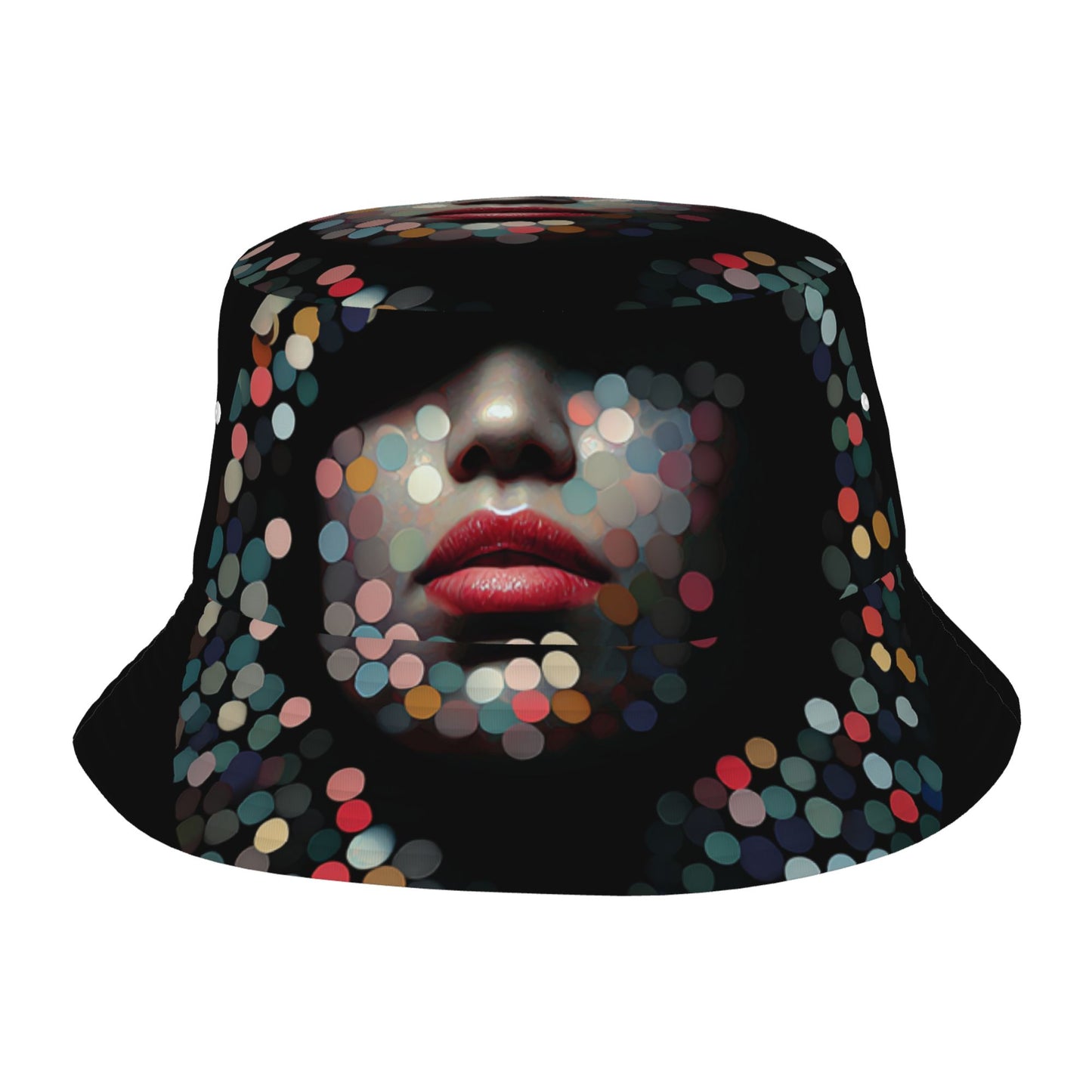 Artistic Portrait Print Bucket Hat โ Unisex Foldable Streetwear Sun Hat (Fits Head Size 56โ58cm)