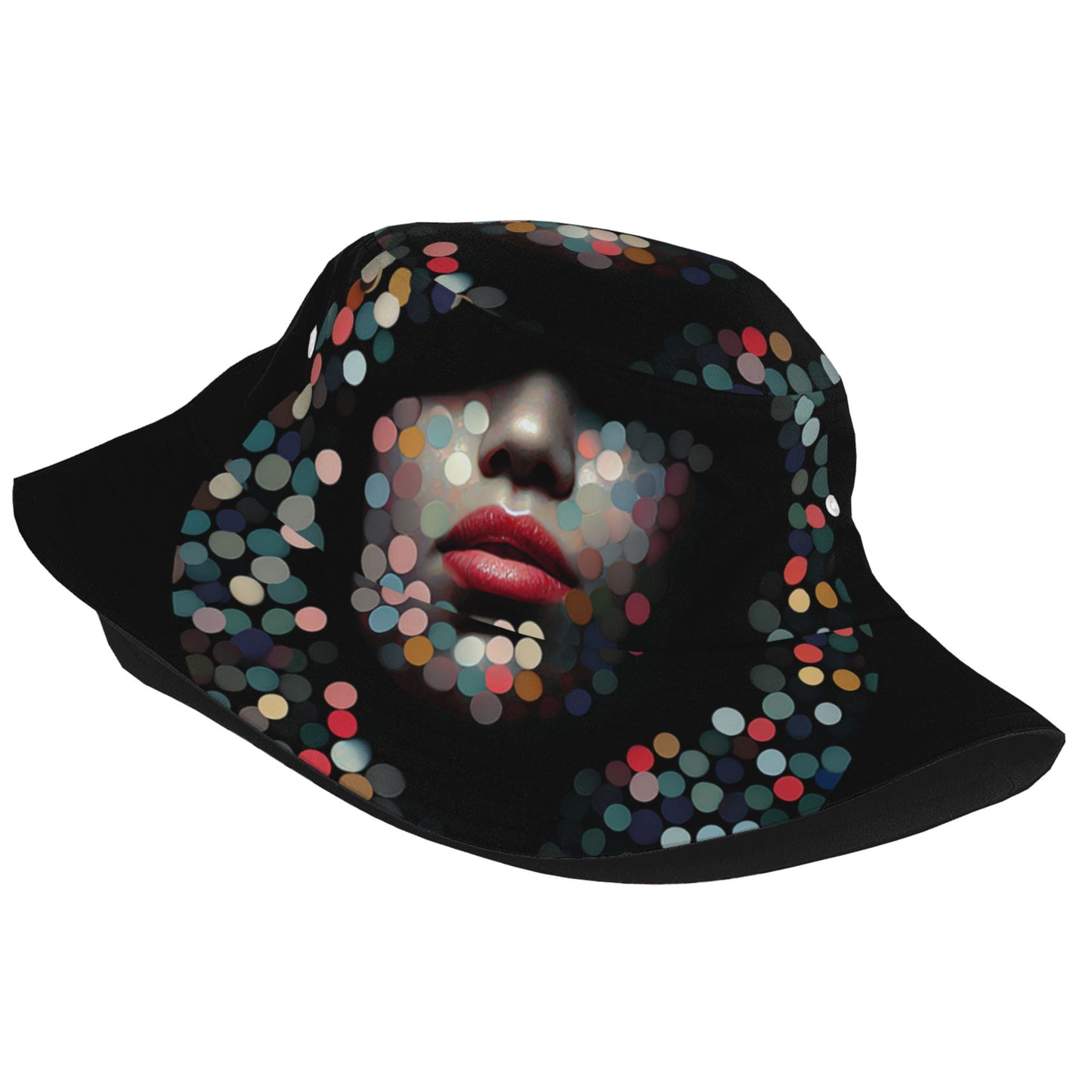 Artistic Portrait Print Bucket Hat โ Unisex Foldable Streetwear Sun Hat (Fits Head Size 56โ58cm)