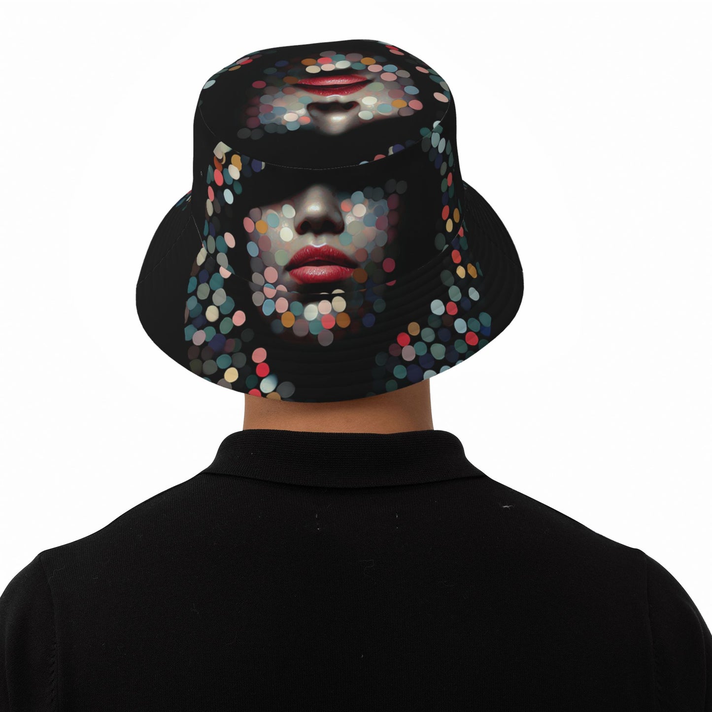 Artistic Portrait Print Bucket Hat โ Unisex Foldable Streetwear Sun Hat (Fits Head Size 56โ58cm)