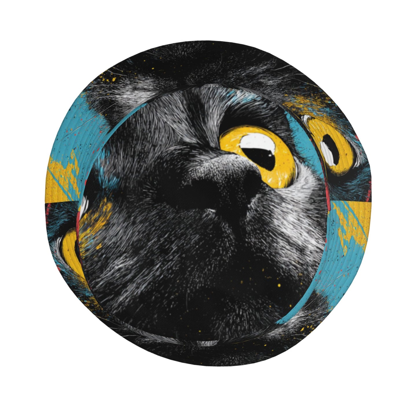 Funny Black Cat Print Bucket Hat β Unisex Foldable Sun Hat for Travel & Streetwear (Head Size 56β58cm)