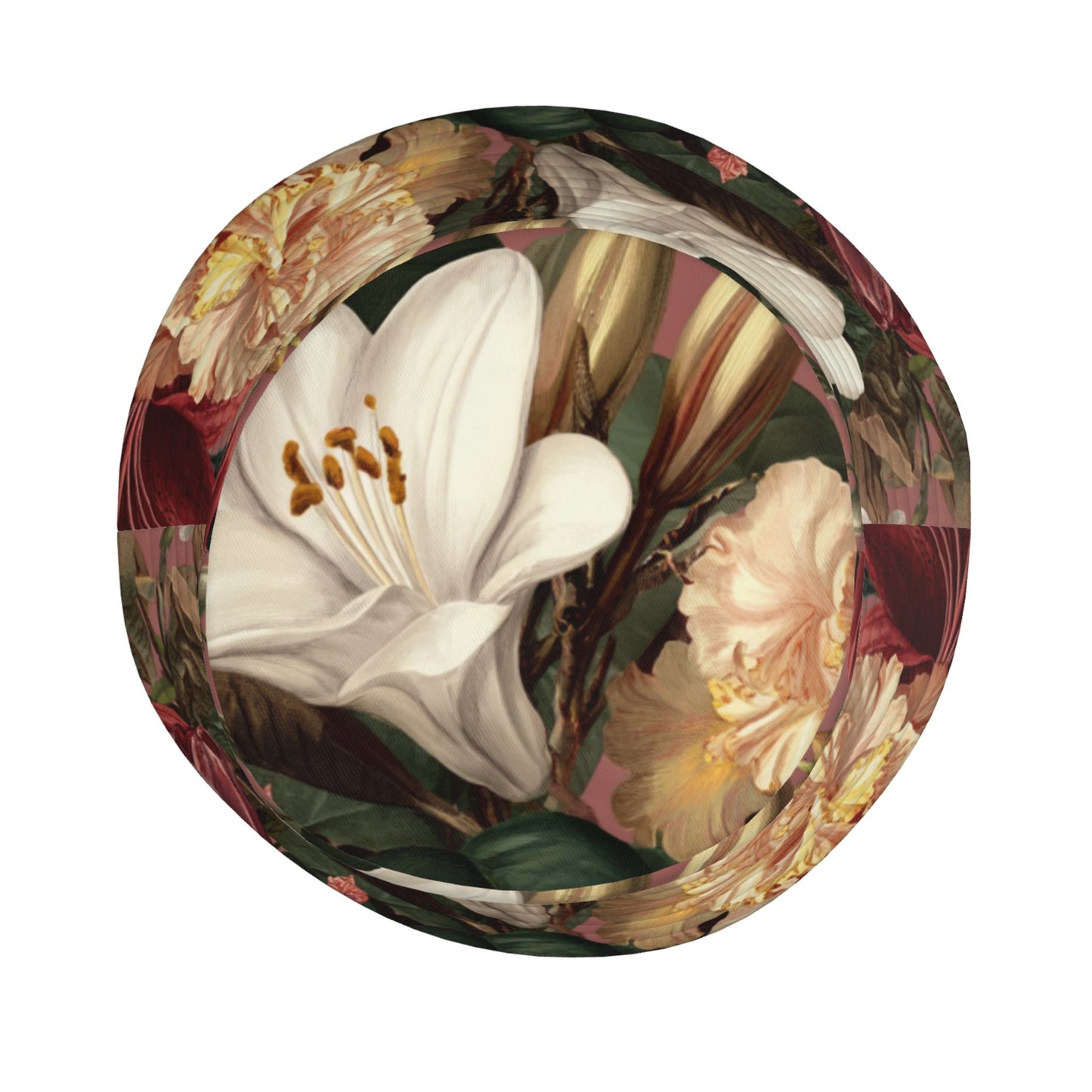 Vintage Floral Pattern Bucket Hat – Unisex Foldable Outdoor Sun Hat (Fits 56-58cm Head Circumference)