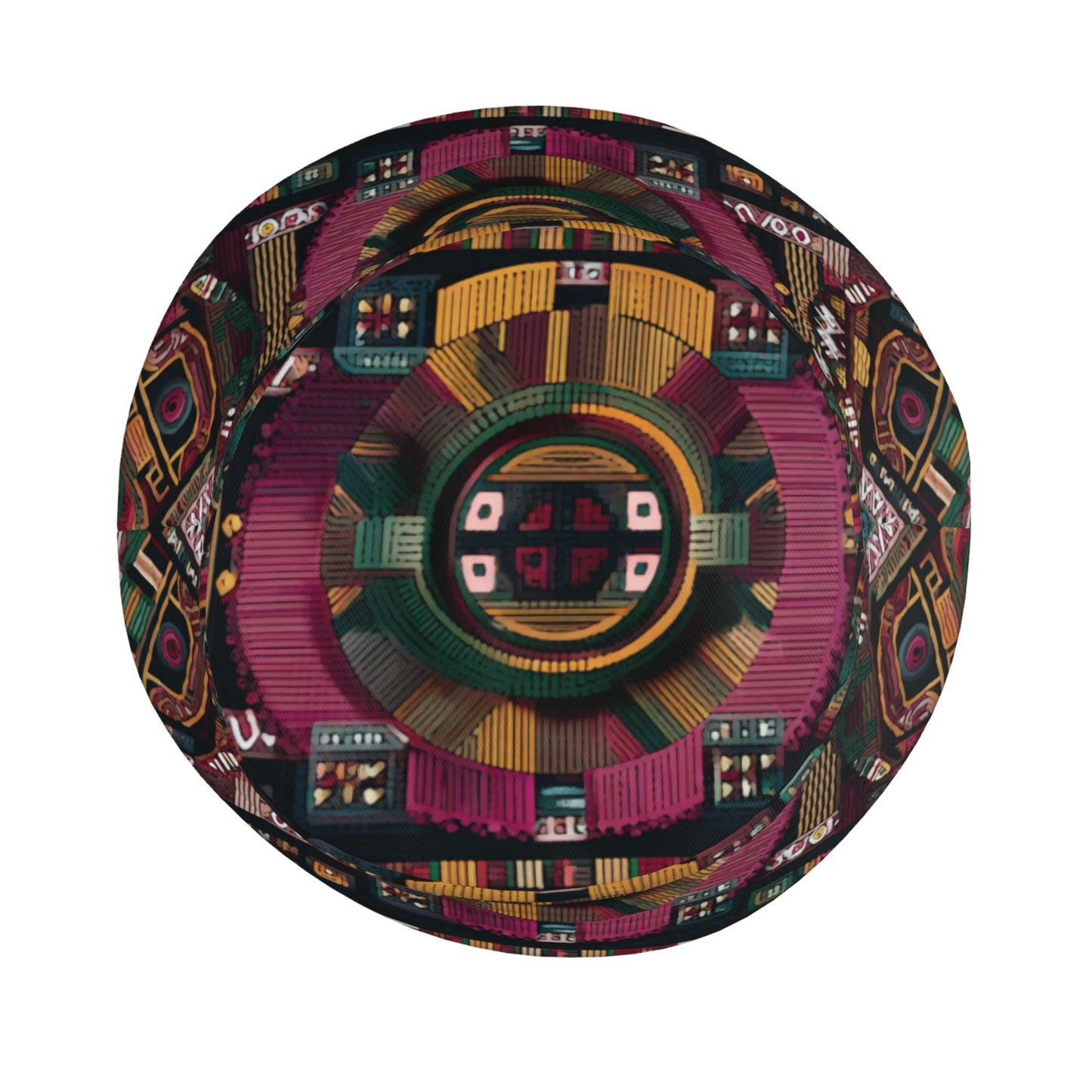 Colorful Tribal Geometric Bucket Hat – Unisex Foldable Streetwear Sun Hat (Fits Head Size 56–58cm)