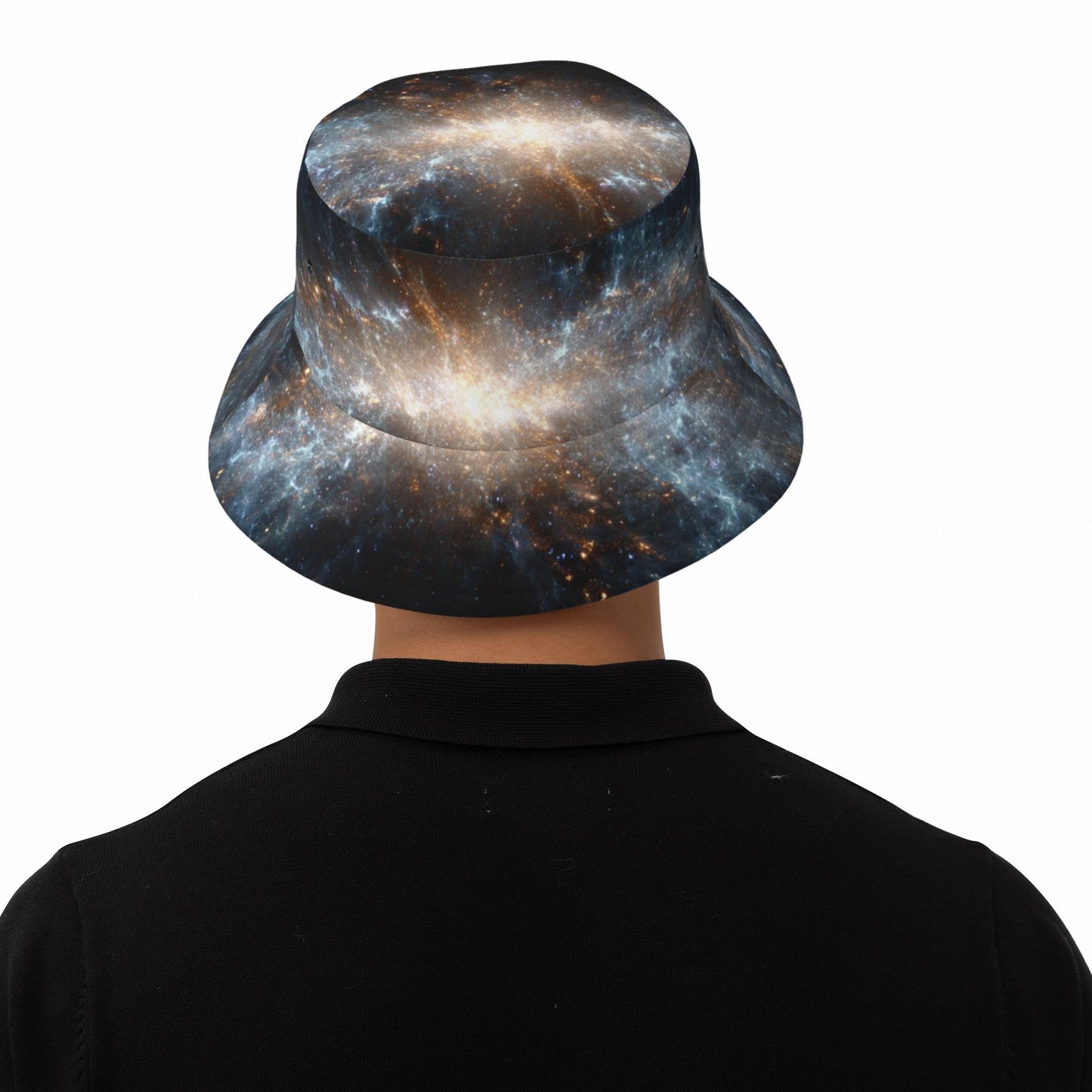 Galaxy Bucket Hat – Unisex Foldable Sun Hat with Outer Space Star Print (Fits 56–58cm Head Circumference)