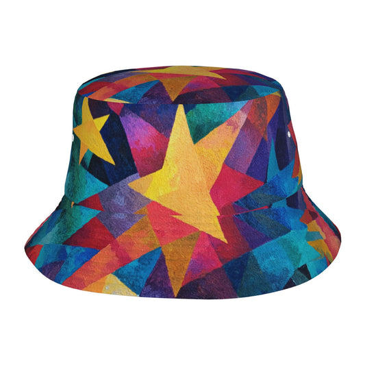 Stylish Fisherman's Hat with Colorful Star Patterns