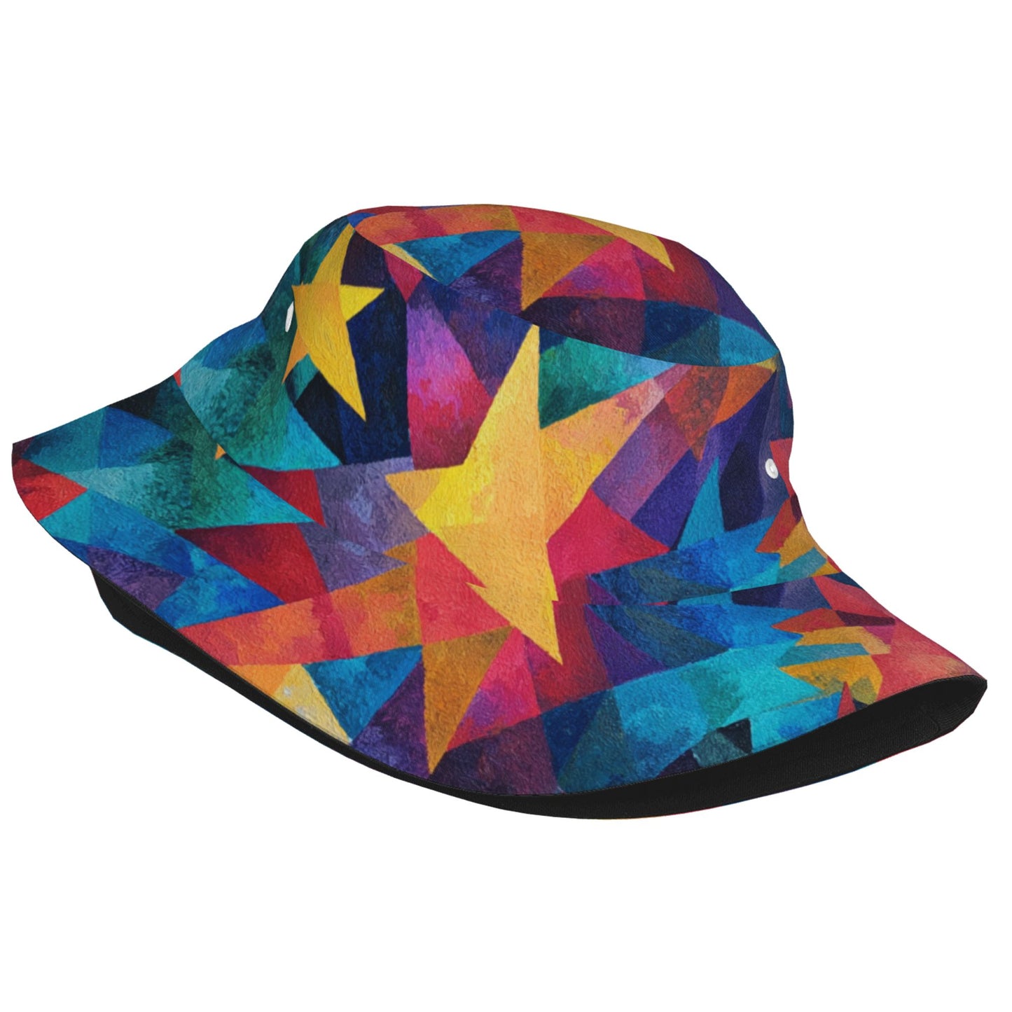 Stylish Fisherman's Hat with Colorful Star Patterns