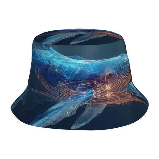 Colorful Whale - Printed Bucket Hat - Stylish Outdoor Sun - Protective Hat, Trendy & Versatile Casual Cap